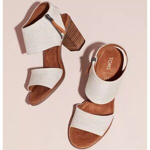 TOM’S | canvas block heel size 10